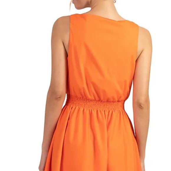 NWT$398 Trina Turk Sought After High-Low Poplin Dress A-Line Bubble Skirt sz L - Picture 6 of 16